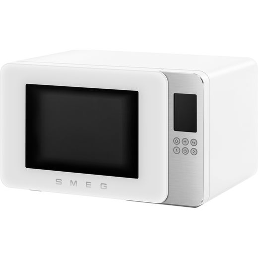 Smeg Collezione MOC01WHMUK Litre 30cm High, Freestanding Small - White - Left perspective