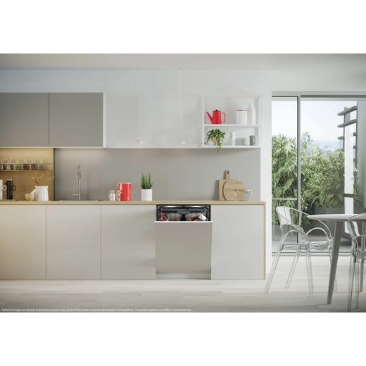 Hoover H-DISH 500 Fully Integrated Standard Dishwasher - Anthracite - dishwasher in kictehn shot 