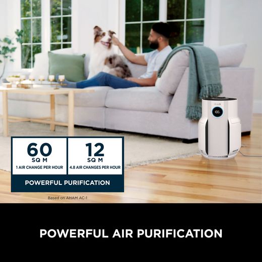 Shark NeverChange5 HP150UK Air Purifier - White - Annotation - Powerful air purification
