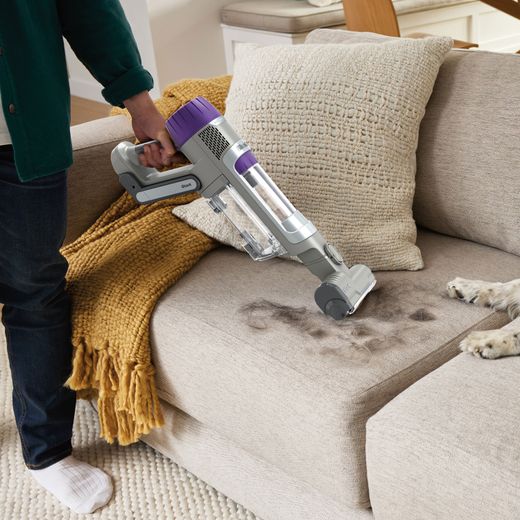 Shark PowerDetect IP1251UKT Cordless Vacuum Cleaner with up to 70 Minutes Run Time - White / Java Grey - Vacuuming couch cushions