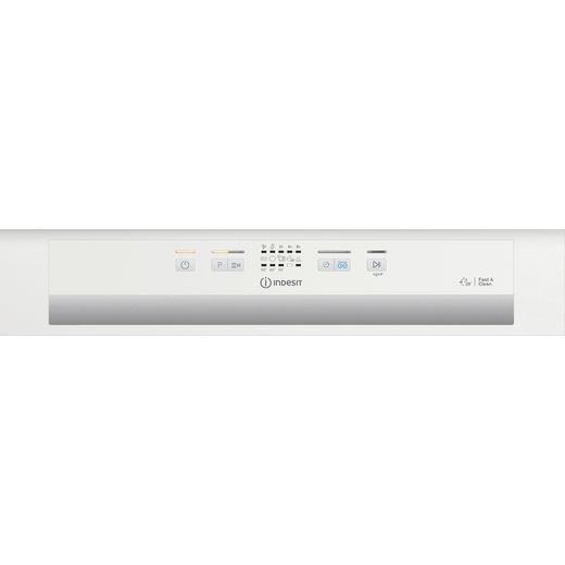 IIndesit Integrated Standard Dishwasher - White - Control panel shot