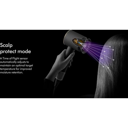 Dyson Supersonic Nural™ Hair Dryer - Red Velvet - Annotation - scalp protect mode 