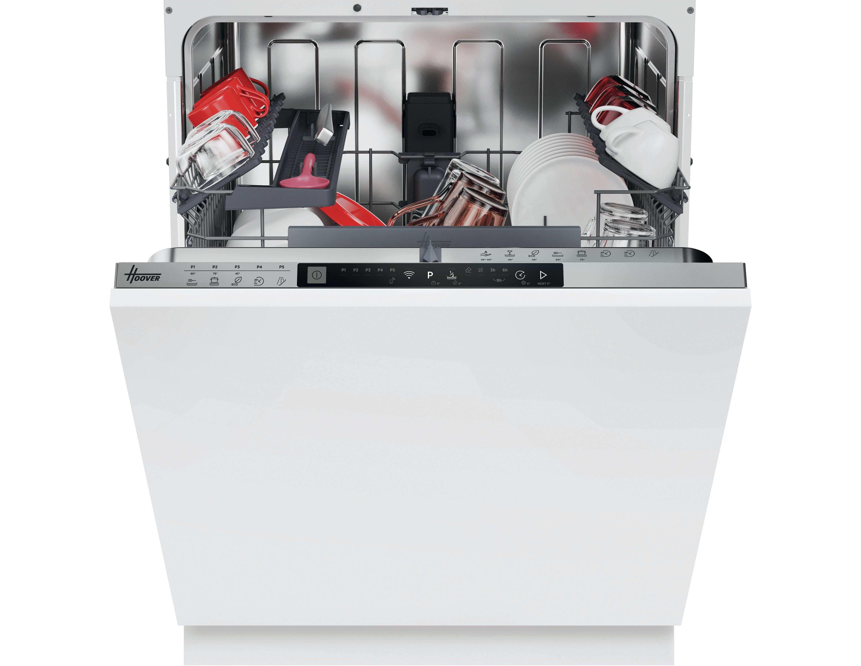 Hoover Fully Built-in Dishwasher - 15 Place Settings - Silver - C Energy Rating