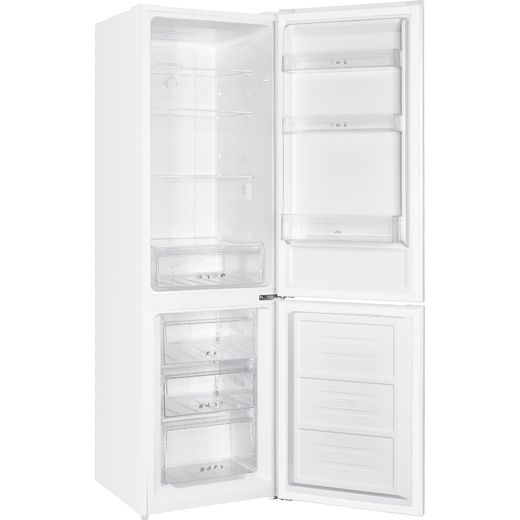 Russell Hobbs RH181TNF552E1W 181cm 60/40 Frost Free Fridge Freezer with Door-on-door - White - Right perpsective with door open shot