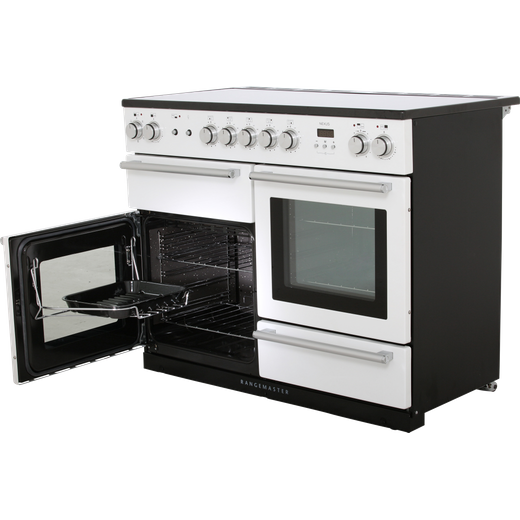 Rangemaster Nexus NEX110EIWH/C 110cm Electric Range Cooker with Induction Hob - White / Chrome