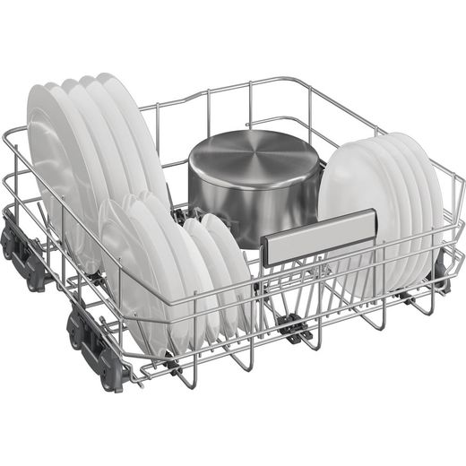 Hotpoint Standard Dishwasher - Stainless Steel- right basket shot