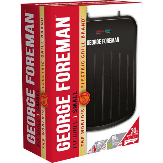 George Foreman Fit Grill - Small 25800 Health Grill - Black - Right box perpsective shot