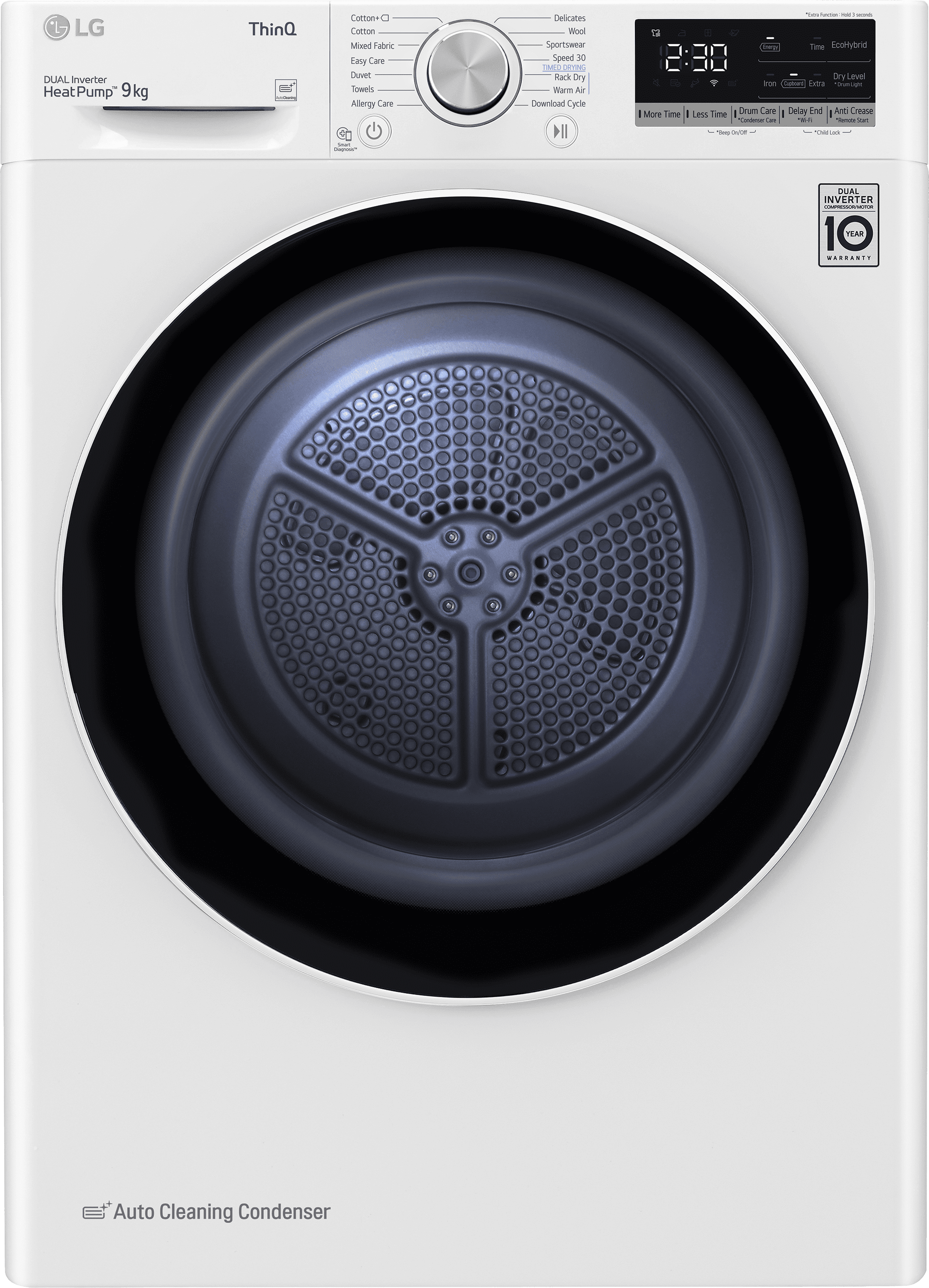 LG FDV709W 9 Kg Heat Pump Tumble Dryer - White