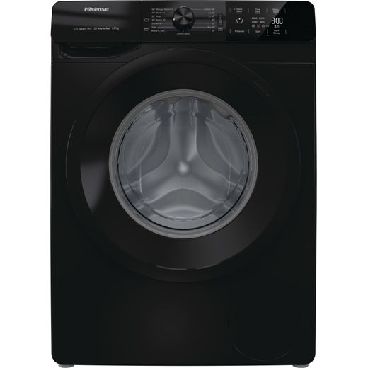 Hisense WFGE10141VMB 10Kg Washing Machine with 1400 rpm - Black - B Rated