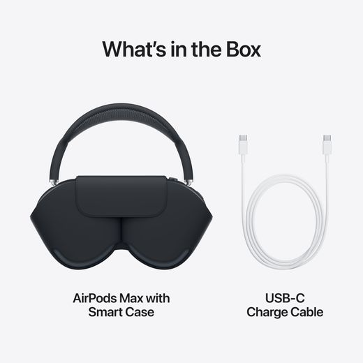 AirPods Max - Midnight - Annotation - Whats in the box shot