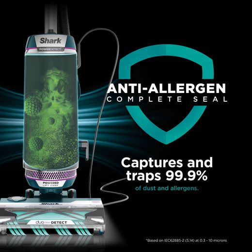 Shark PowerDetect with DuoClean Upright Vacuum Cleaner - Annotation - Anti-allergen complete seal