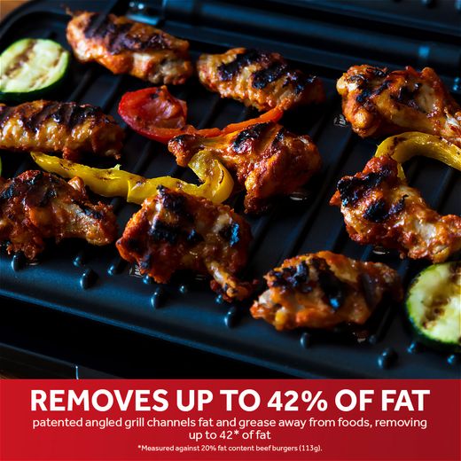 George Foreman Fit Grill - Small 25800 Health Grill - Black - Annotation - Removes fat shot