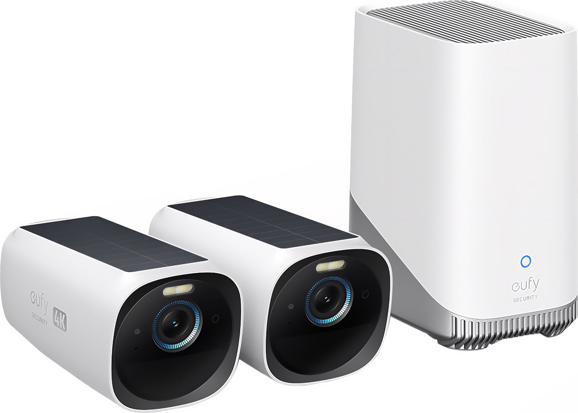 Eufy eufyCam 3 - 4K 2 Camera Kit Smart Home Security Camera - White / Black, White