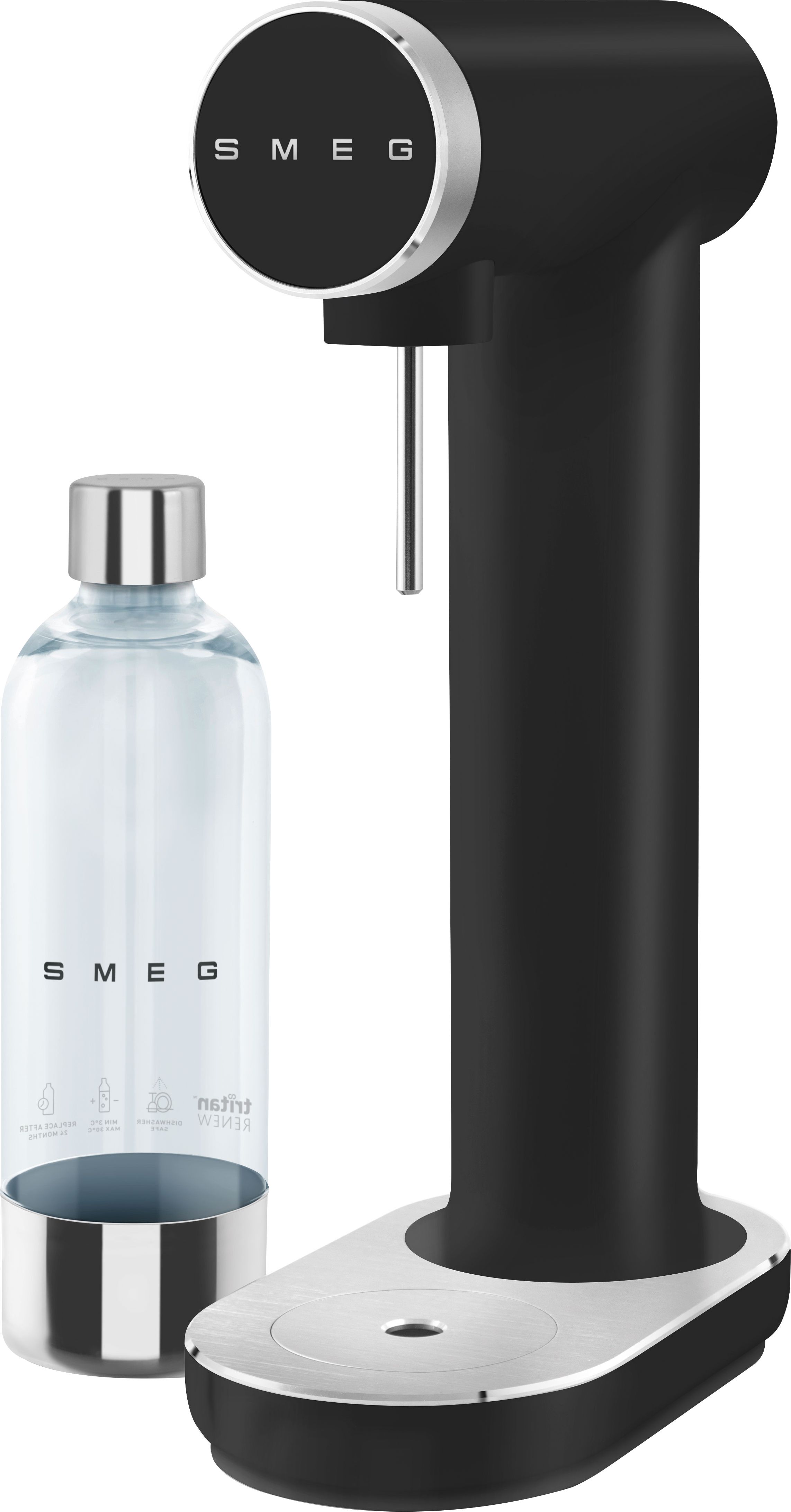 Smeg Carbonated Water Maker - Matte Black - SKC01BLM, Black