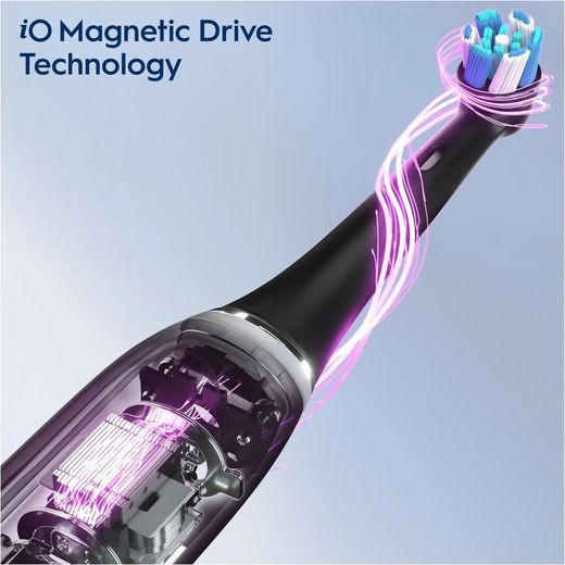 Oral-B iO™ 3 Electric Toothbrush - Blue / Black - Annotation - iO magnetic drive technology