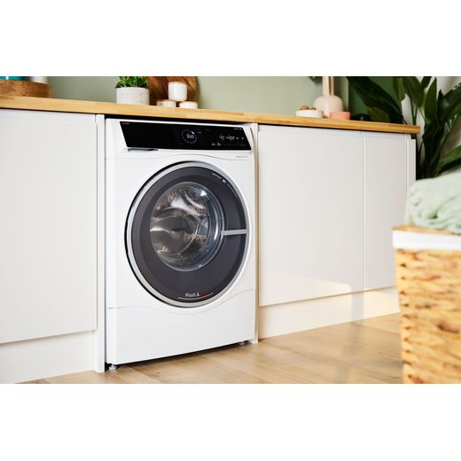 Bosch Series 8 i-Dos 10.5Kg / 6Kg Washer Dryer - White - Washing machine in kitchen shot