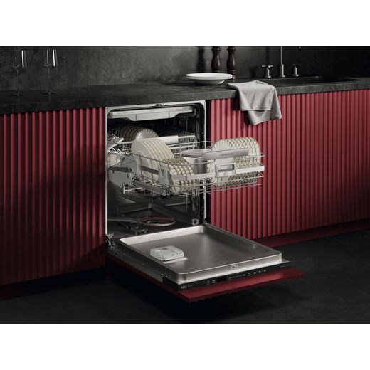 AEG 8000 Series Integrated Standard Dishwasher - White - dishwasher in kitchen shot