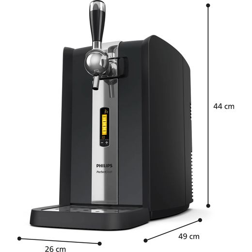 PerfectDraft Draft Beer Dispenser - Black - annotation - dimension shot 