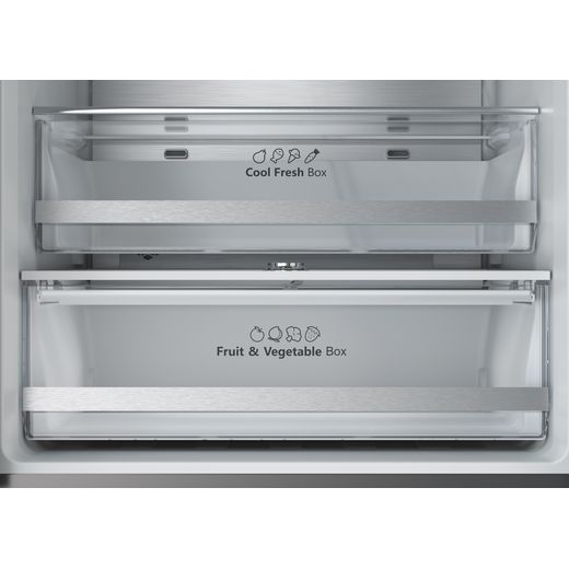Hisense PureFlat American Fridge Freezer - Stainless Steel - Close up shot 