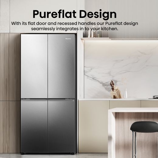 Hisense PureFlat American Fridge Freezer - Stainless Steel - Annotation - Pure flat design shot