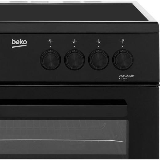 beko ktc611k electric cooker in black