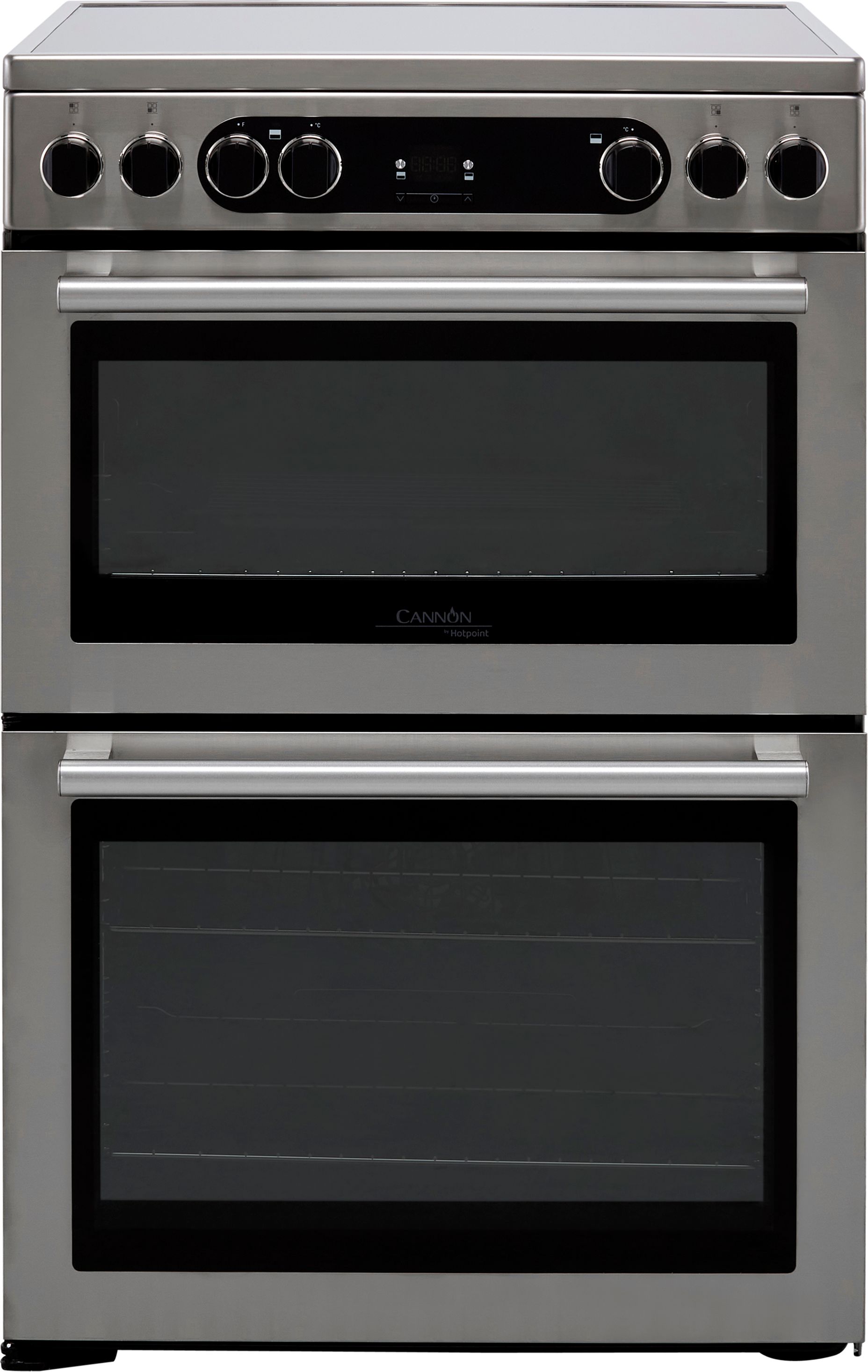Cannon by Hotpoint CD67V9H2CX/U 60cm Electric Cooker with Ceramic Hob - Stainless Steel - A/A Rated, Stainless Steel