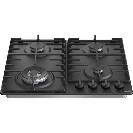 Hisense GM663BHF 60cm Gas Hob - Black - High hob perpsective shot