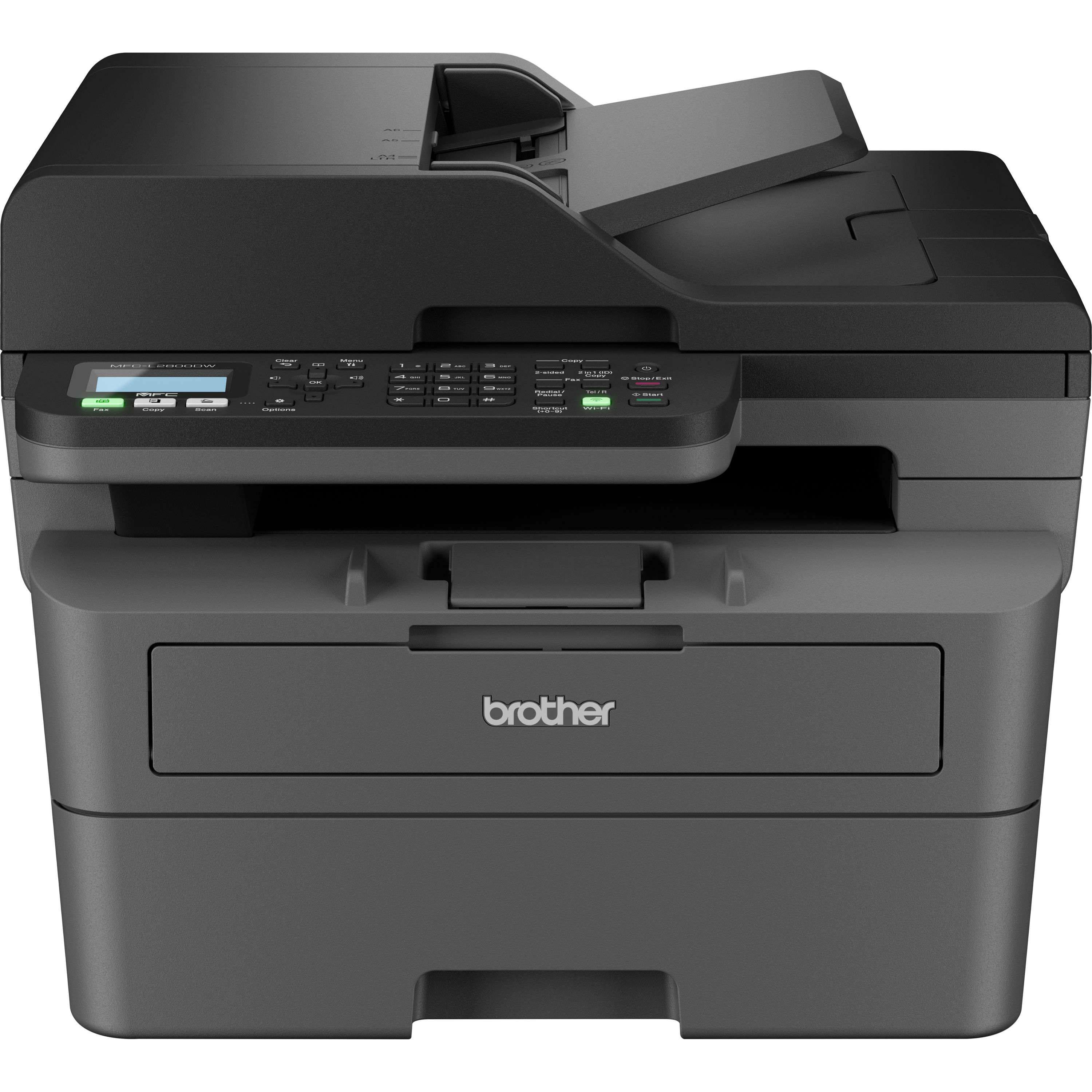 Brother - MFCL2800DWZU1 - All-In-One Mono Laser Printer - Wireless - Grey