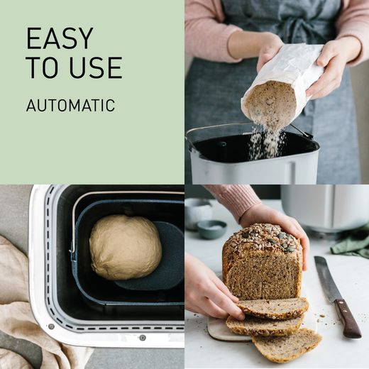 Panasonic Bread Maker - White - Annotation - easy to use shot 