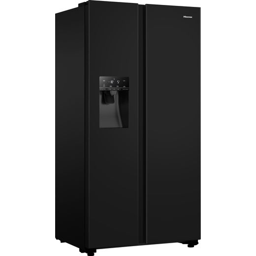 Hisense American Fridge Freezer - Black - Right perspective shot