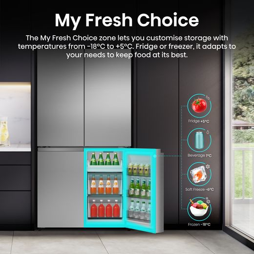 Hisense American Fridge Freezer - Stainless Steel - Annotation - my fresh choice shot