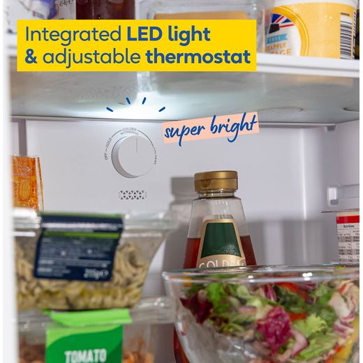Russell Hobbs Frost Free Fridge Freezer - Black - Annotation - Integrated LED and adjustable thermostat