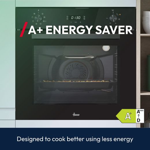Hoover H-OVEN 300 HOC3T317A8B Built In Electric Single Oven - Black - Annotation - energy saving shot