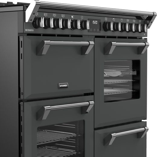 Stoves Richmond 100cm Dual Fuel Range Cooker - Anthracite - Close up shot