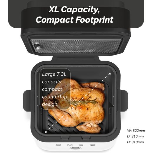 Smeg Collezione AFC01WHMUK Air Fryer - White - annotation - xl capacity shot