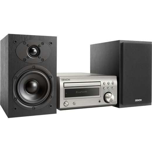 Denon D-M41DABSPBKEK 60 Watt Hi-Fi System with Bluetooth - Silver