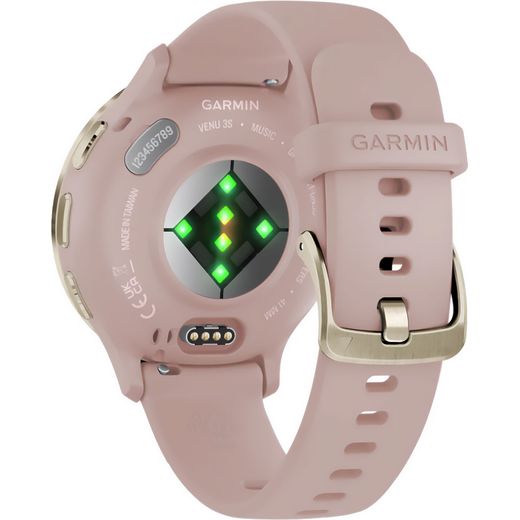 Garmin Venu® 3S, GPS - 41 - Soft Gold / Dust Rose - back right perspective shot