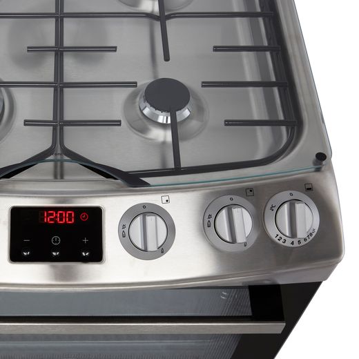 zanussi zcg63260xe 60 cm gas cooker stainless steel