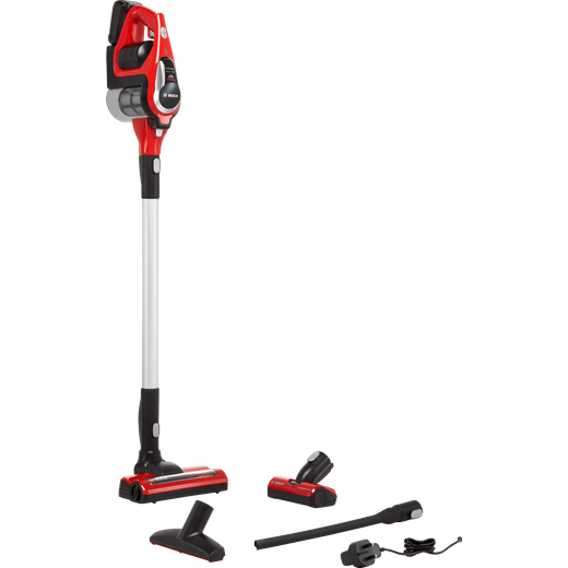Bosch Serie 8 Unlimited ProAnimal BBS81PETGB Cordless Vacuum Cleaner with Pet Hair Removal and up to 40 Minutes Run Time - Red