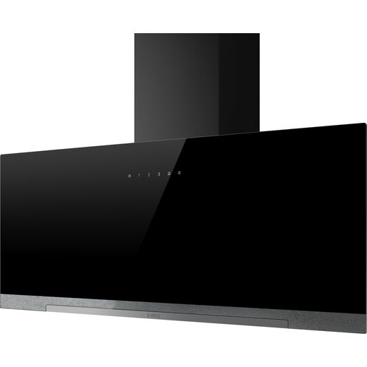 Elica APLOMB-BLK-90 90 cm Chimney Cooker Hood - Black Glass - A Rated