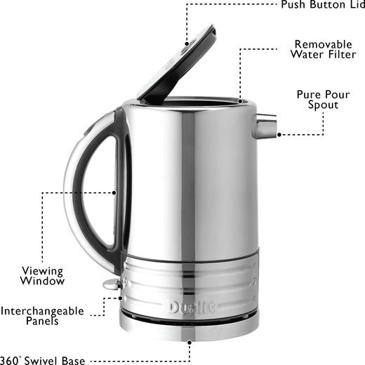 Dualit Architect 72926 Kettle - Stainless Steel / Grey - Annotation - Features