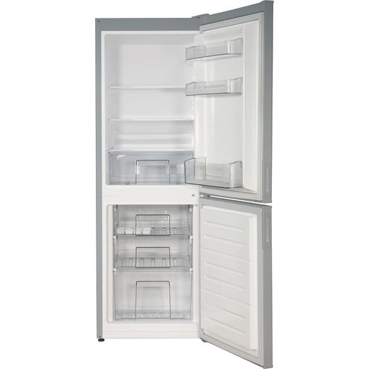 Russell Hobbs 60/40 Fridge Freezer - Silver - Doors open