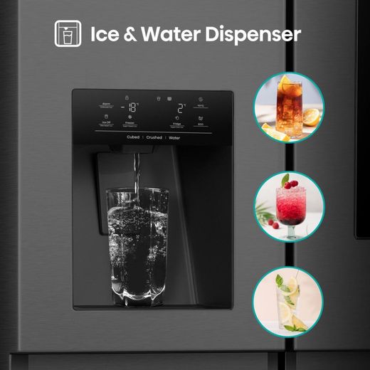 RS9P628GPFE - Annotation - Ice and water dispenser shot