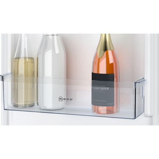 Bosch Integrated Fridge Freezer with Slided-mounted Kit - White - Close up door shelf shot