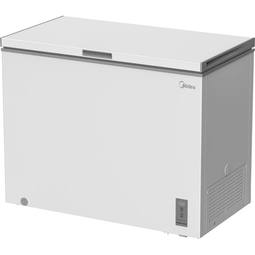 Midea MDRC411FZE01 Chest Freezer - White - Left perspective shot