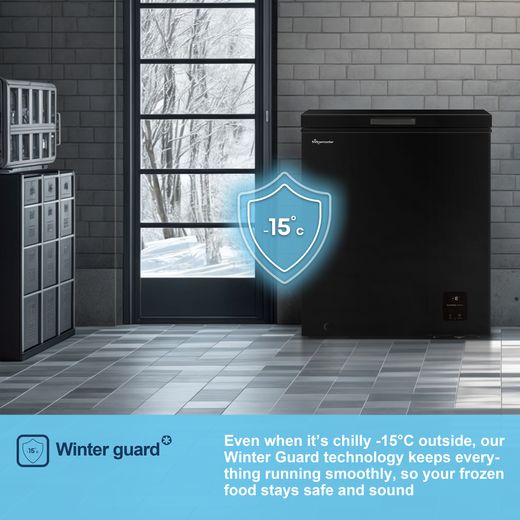 Fridgemaster Chest Freezer - Black - Annotation - Winter guard shot