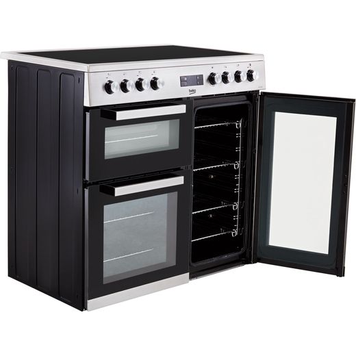 Beko KDVC90X 90cm Electric Range Cooker with Ceramic Hob - Stainless Steel