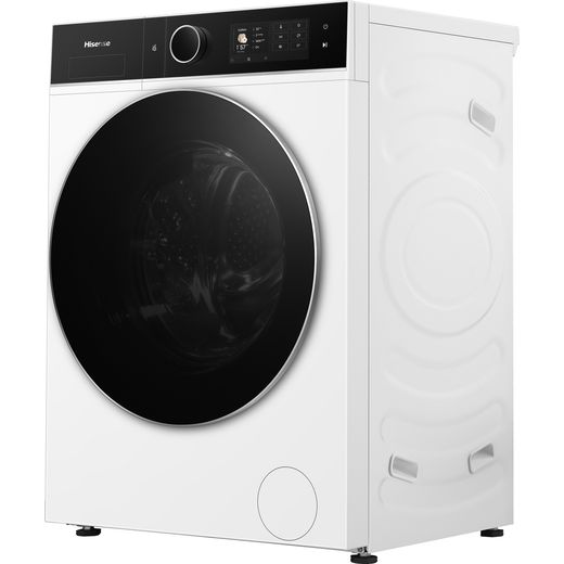 Hisense KitchenFit 5i Series WD5I1245BWRH Wifi Connected / 8Kg Washer Dryer with 1400 rpm - White - left perpsective shot 