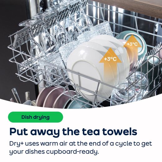 Hisense Standard Dishwasher - White - AO Annotation - Dry+
