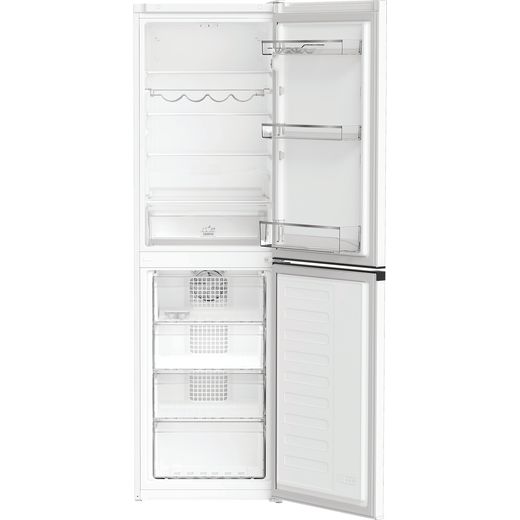 Hotpoint HPKH 1261 W5UK 182cm High 50/50 Frost Free Fridge Freezer - White - Front with door open shot